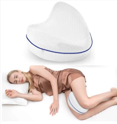 Ergonomisk benkudde i memory foam Blå/Vit