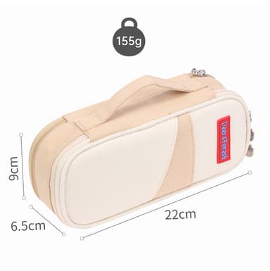 Pennfodral med stor kapacitet Beige