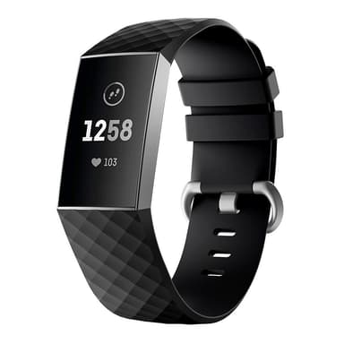 Fitbit Charge 3/4 armband silikon (S) Svart