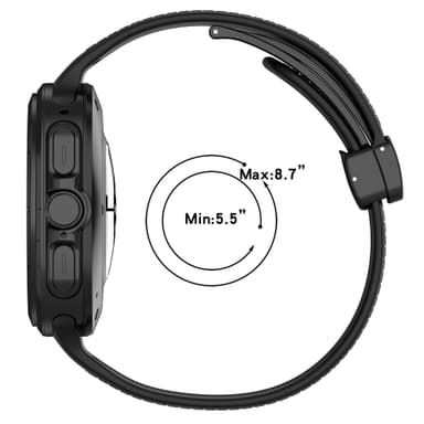 Samsung Watch Ultra 47 mm silikonband med magnetlås Svart