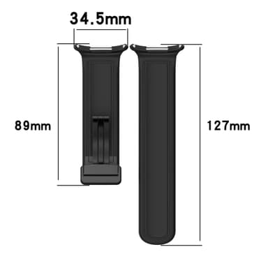 Samsung Watch Ultra 47 mm silikonband med magnetlås Svart