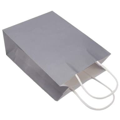 Papperskassar presentpåsar med handtag 10-pack Grå