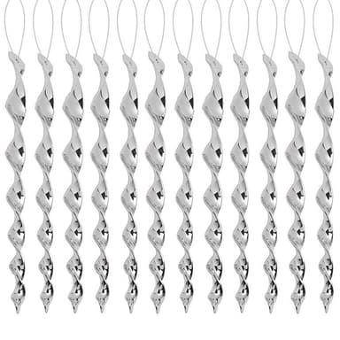 Spiralformad reflekterande fågelskrämma 10-pack Silver 30 cm