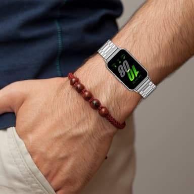 Klockarmband i rostfritt stål för Samsung Galaxy Fit 3 Silver