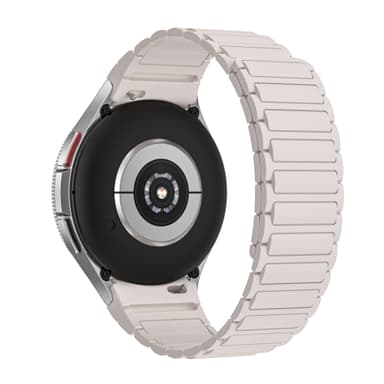 Magnetisk silikonarmband för Samsung Galaxy Watch 4, 4 Classic Vit