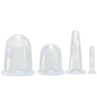 4-pack silikon hushållskoppningsterapiset Transparent