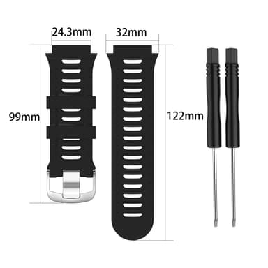 Klockarmband silikon till Garmin 920XT Svart