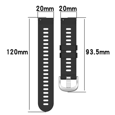 Silikonarmband för Garmin D2 Air X10(43mm), Garmin Bounce, Garmin Acti