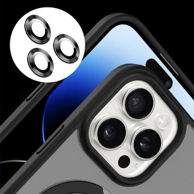 iPhone magnetfodral med linsskydd, stötsäker, stödjer Magsafe iPhone 1