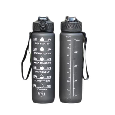 Sportvattenflaska 1000ml Svart