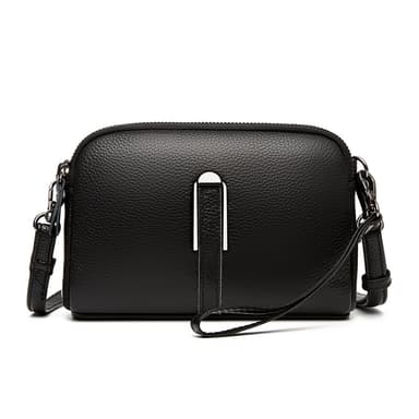 Fanny Pack Crossbody bröstväskor, bred axelrem Trendig väska Svart