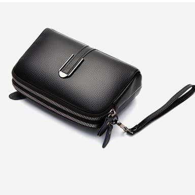 Fanny Pack Crossbody bröstväskor, bred axelrem Trendig väska Svart