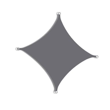 Vattentät Solsegel / Segelduk -  4x3 m Grå