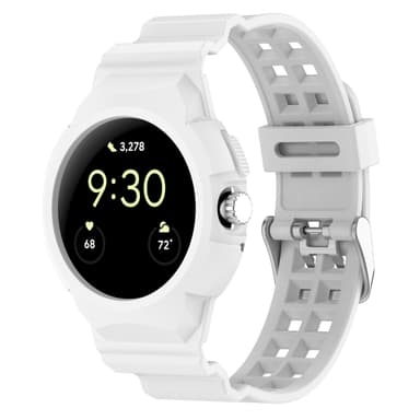 Integrerad TPU klockrem Stötsäker för Google Pixel Watch 1/2 Vit