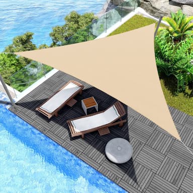 Triangel Solsegel / Segelduk Beige S