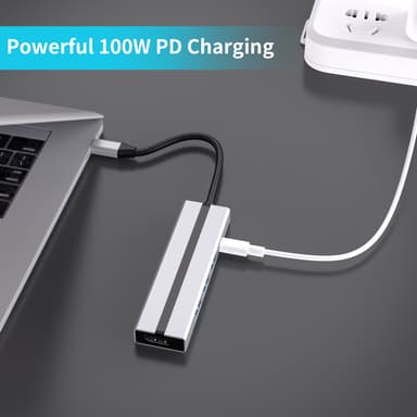 6-i-1 USB C-hubb med 4K HDMI-adapter, USB 3.0/2.0-portar, PD 100W