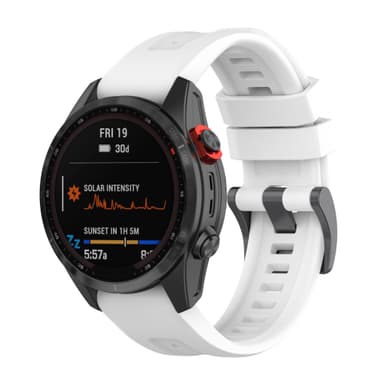 Silikon klockarmband till Garmin Fenix 7S 20mm Vit