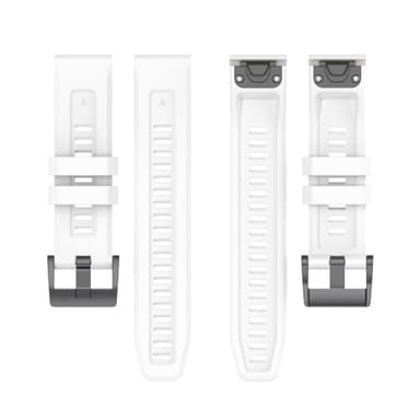 Silikon klockarmband till Garmin Fenix 7S 20mm Vit