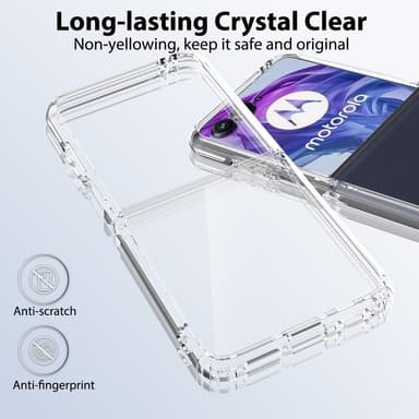För Motorola Razr 50 Ultra 5G Skal TPU+Acrylic Genomskinligt Telefonskal, Integrerad Design