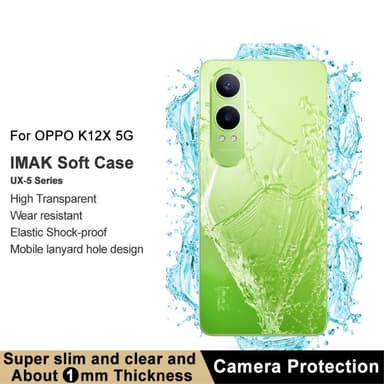 IMAK UX-5 Series för OnePlus Nord CE4 Lite 5G Skal i transparent TPU för mobil