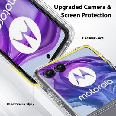För Motorola Razr 50 Ultra 5G Skal TPU+Acrylic Genomskinligt Telefonskal, Integrerad Design