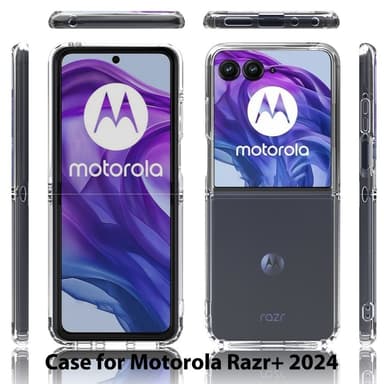 För Motorola Razr 50 Ultra 5G Skal TPU+Acrylic Genomskinligt Telefonskal, Integrerad Design