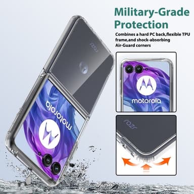För Motorola Razr 50 Ultra 5G Skal TPU+Acrylic Genomskinligt Telefonskal, Integrerad Design