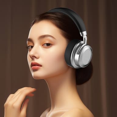 Hifi Trådlösa On-Ear headset Bluetooth-hörlurar Gaming Musik Metal Retro