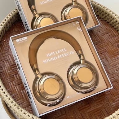 Hifi Trådlösa On-Ear headset Bluetooth-hörlurar Gaming Musik Metal Retro