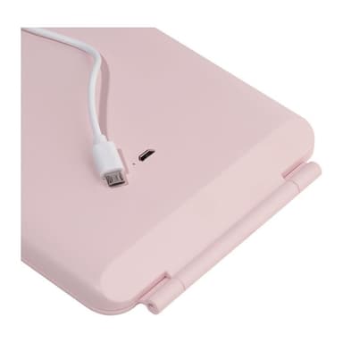 UNIQ Hopfällbar Uppladdningsbar LED-spegel – Vanity Rese-Spegel - Rosa