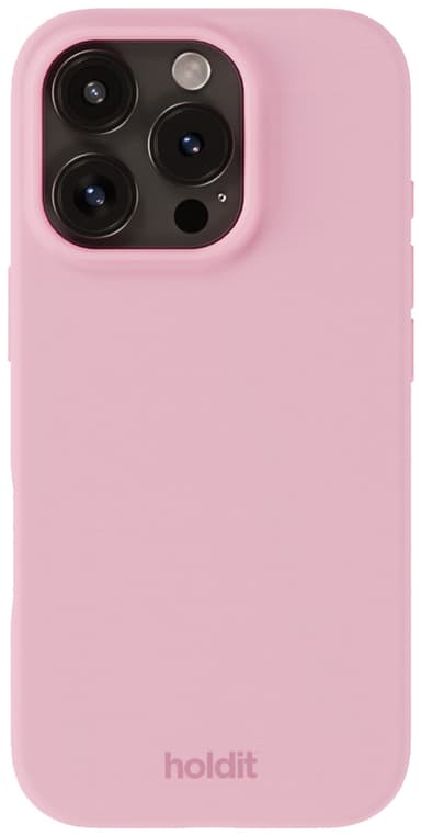 Holdit Silicone iPhone 16 Pro fodral (rosa)