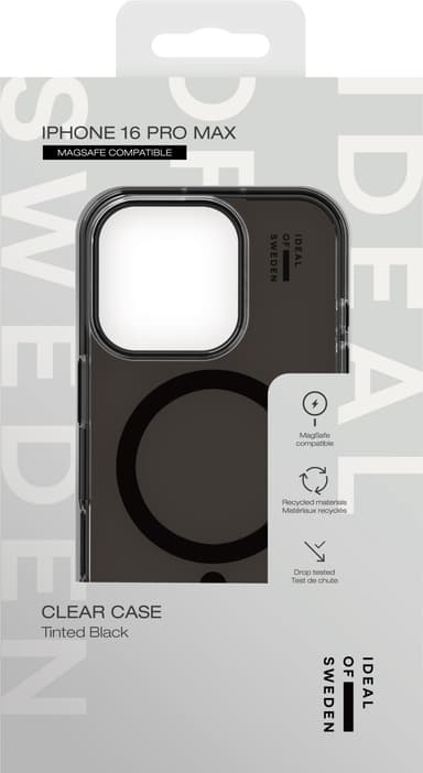 iDeal of Sweden MagSafe Clear fodral till iPhone 16 ProMax (tonat svart)