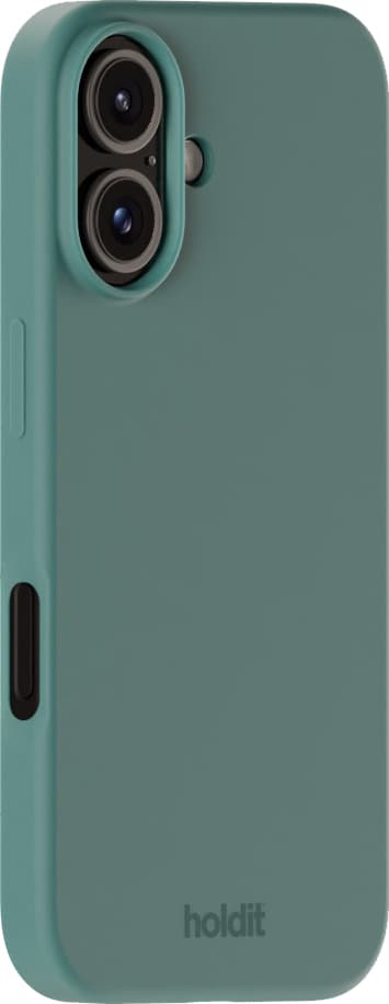 Holdit Silicone iPhone 16 fodral (mossgrönt)