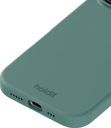 Holdit Silicone iPhone 16 Pro fodral (mossgrönt)