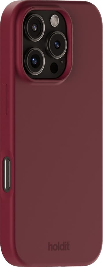 Holdit Silicone iPhone 16 Pro fodral (röd sammet)
