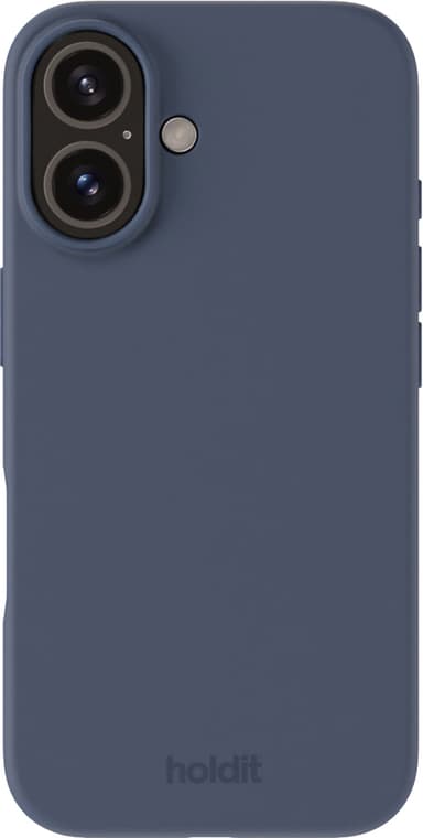 Holdit Silicone iPhone 16 fodral (marinblått)