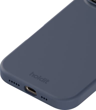 Holdit Silicone iPhone 16 Pro fodral (marinblått)