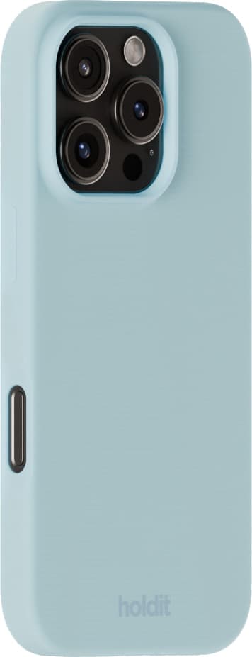 Holdit Silicone iPhone 16 Pro Max fodral (mineralblått)