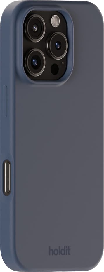 Holdit Silicone iPhone 16 Pro fodral (marinblått)
