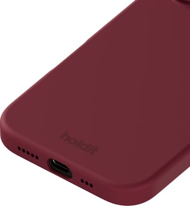 Holdit Silicone iPhone 16 fodral (röd sammet)