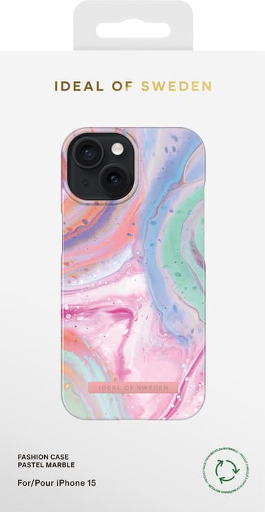 Ideal of Sweden Fashion fodral till iPhone 15 (pastellmarmor)