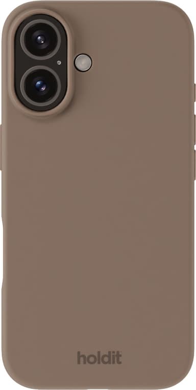 Holdit Silicone iPhone 16 fodral (mockabrunt)