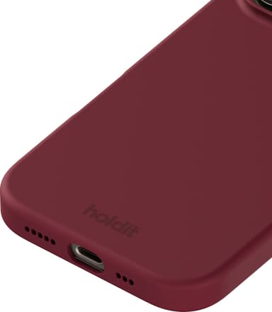 Holdit Silicone iPhone 16 Pro fodral (röd sammet)