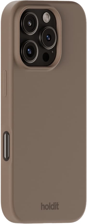 Holdit Silicone iPhone 16 Pro fodral (mockabrunt)