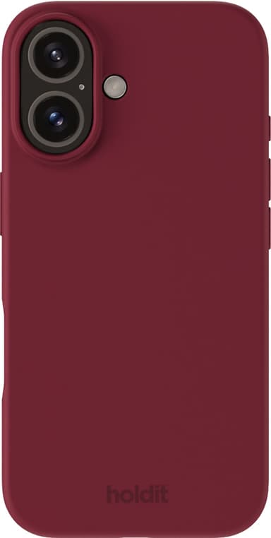 Holdit Silicone iPhone 16 fodral (röd sammet)