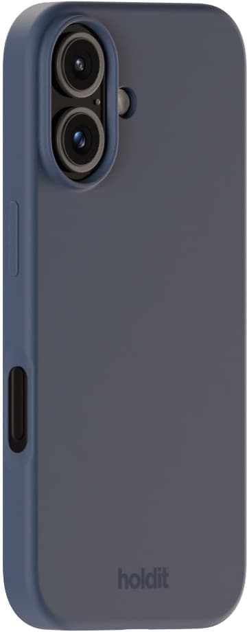 Holdit Silicone iPhone 16 fodral (marinblått)