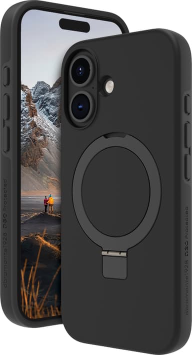 Dbramante1928 Iceland Ultra MS Kickstand iPhone 16 skal (svart)