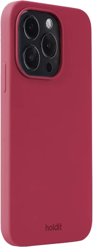 Holdit Silicone iPhone 15 Pro fodral (röd sammet)