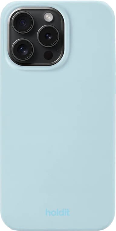 Holdit Silicone iPhone 15 Pro Max fodral (mineralblått)