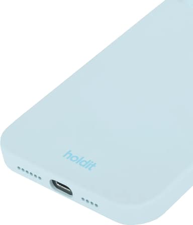 Holdit Silicone iPhone 15 Pro fodral (mineralblått)
